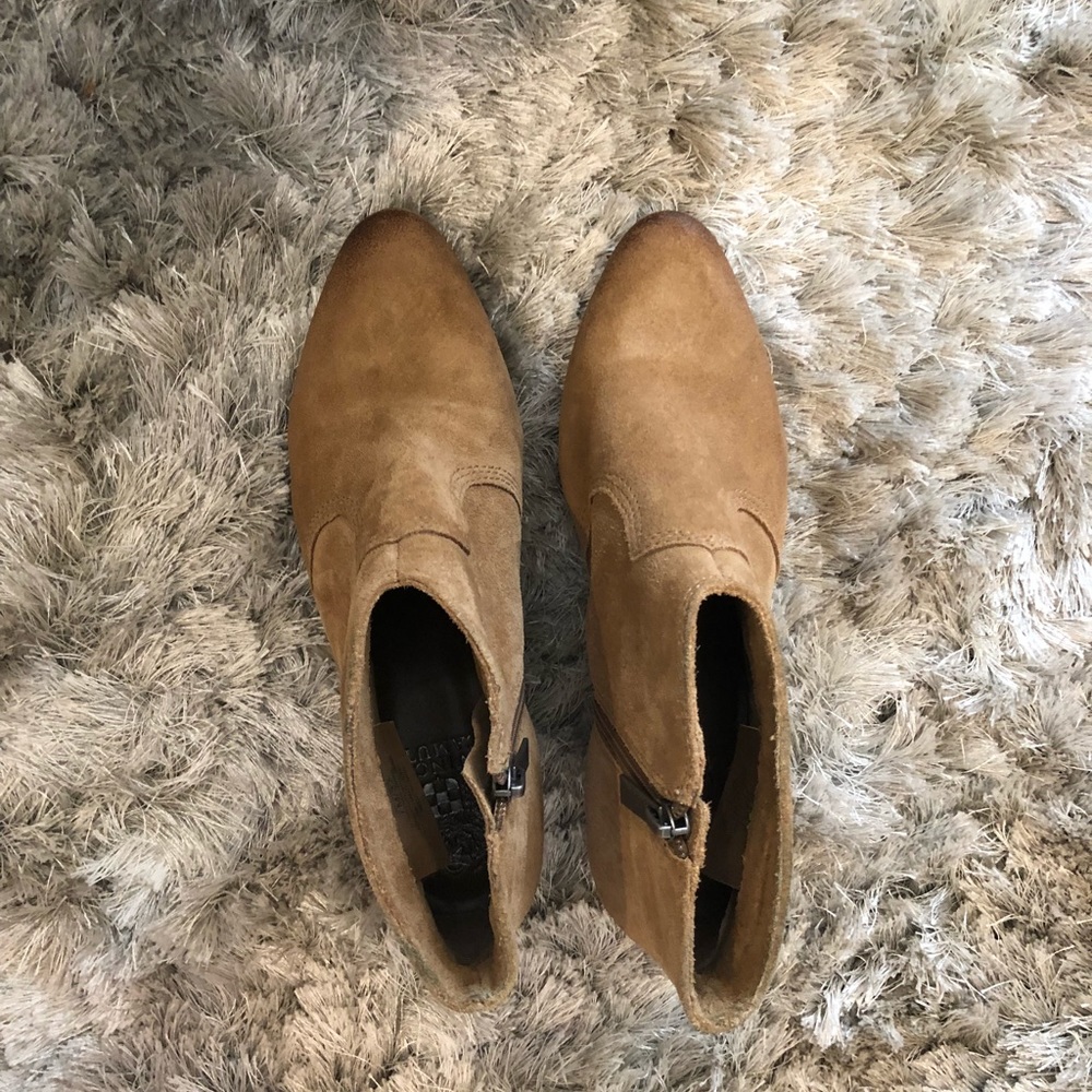 Vince Camuto tan booties